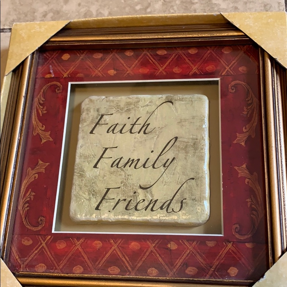 Wall Decoration “Faith Family Friends”